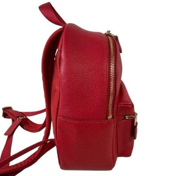 COACH Mini Charlie Backpack Red Pebbled Leather Shoulder Bag F38263 MRP $295 main image 11